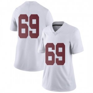 NCAA Women's Alabama Crimson Tide #69 Landon Dickerson Stitched College Nike Authentic No Name White Football Jersey GM17T53RC
